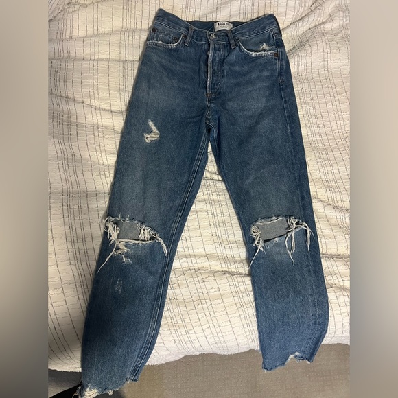 Agolde Denim - AGOLDE high rise cropped mom jeans